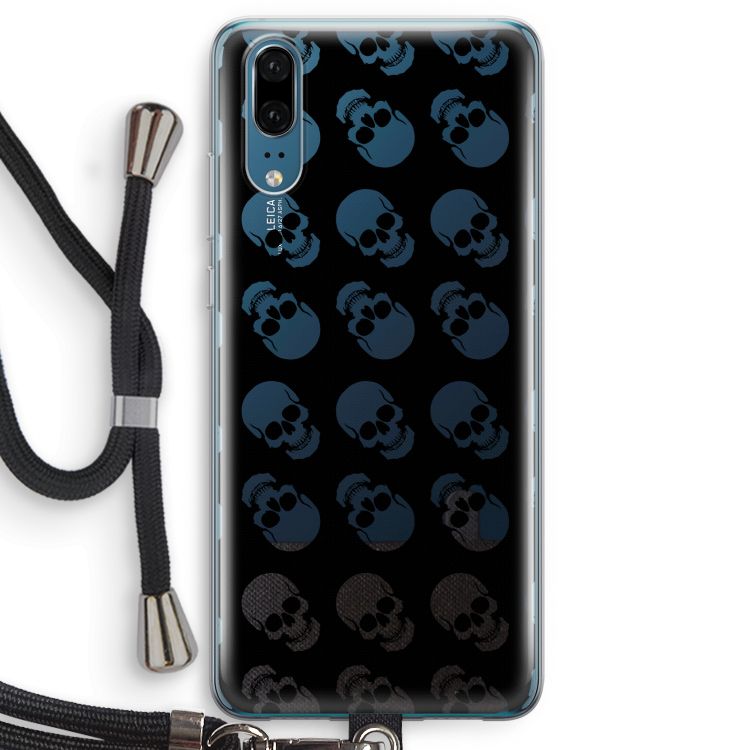 Musketon Skulls: Huawei P20 Transparant Hoesje met koord