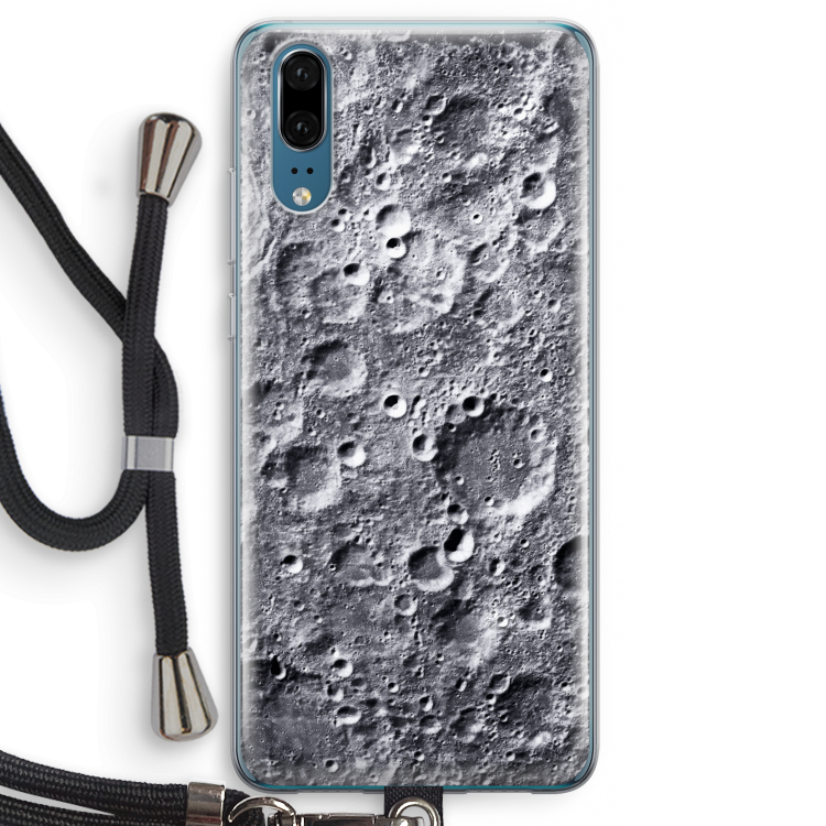 Maanlandschap: Huawei P20 Transparant Hoesje met koord
