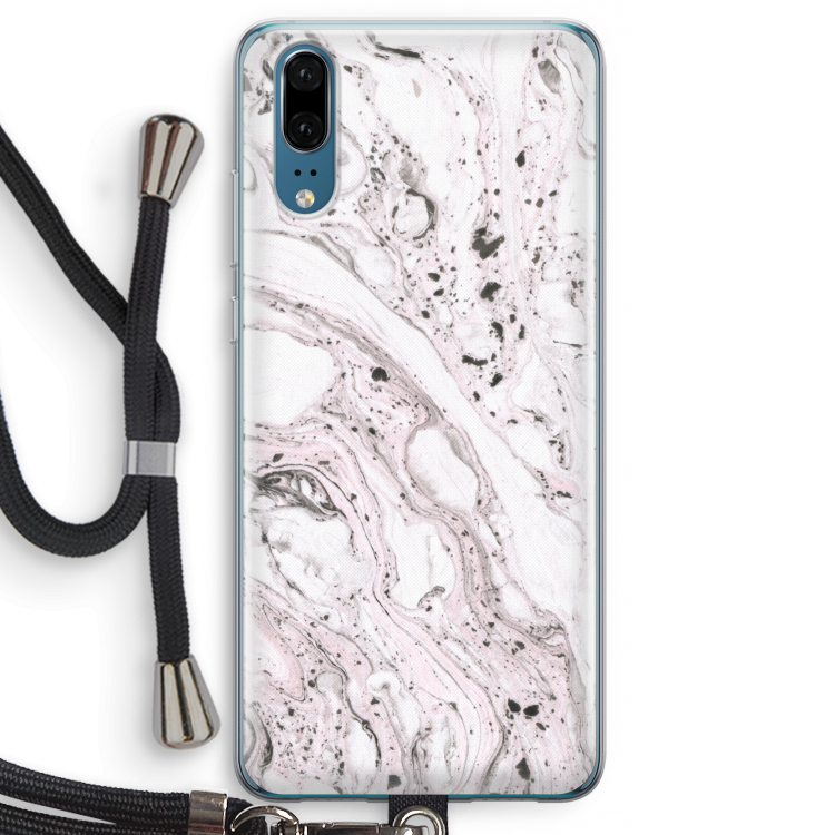 Mengelmoes: Huawei P20 Transparant Hoesje met koord