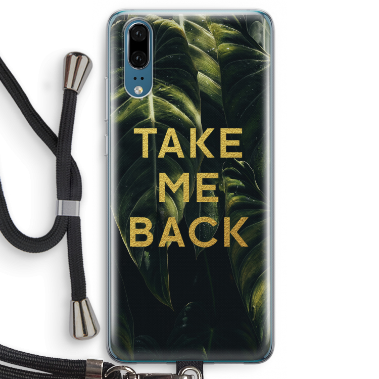 Take me back: Huawei P20 Transparant Hoesje met koord