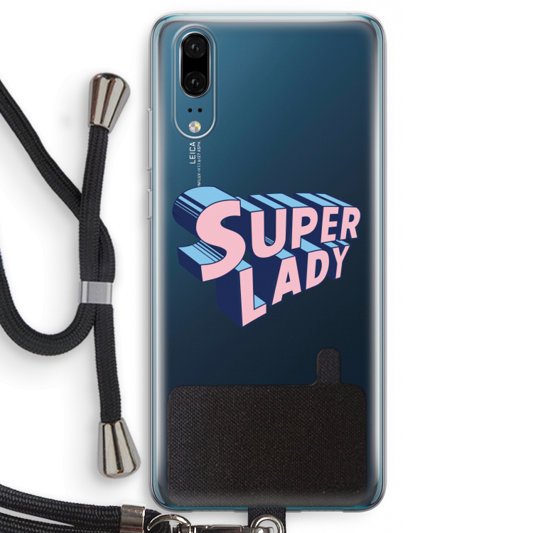 Superlady: Huawei P20 Transparant Hoesje met koord