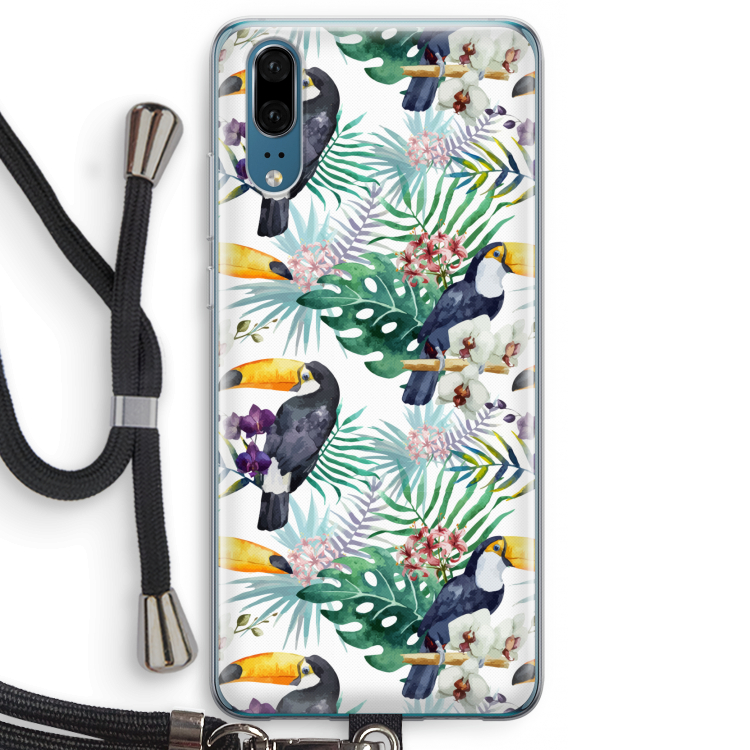 Tukans: Huawei P20 Transparant Hoesje met koord