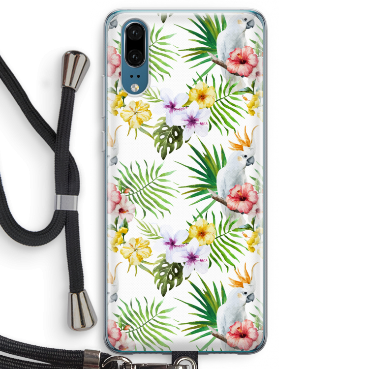 Gele kuif: Huawei P20 Transparant Hoesje met koord