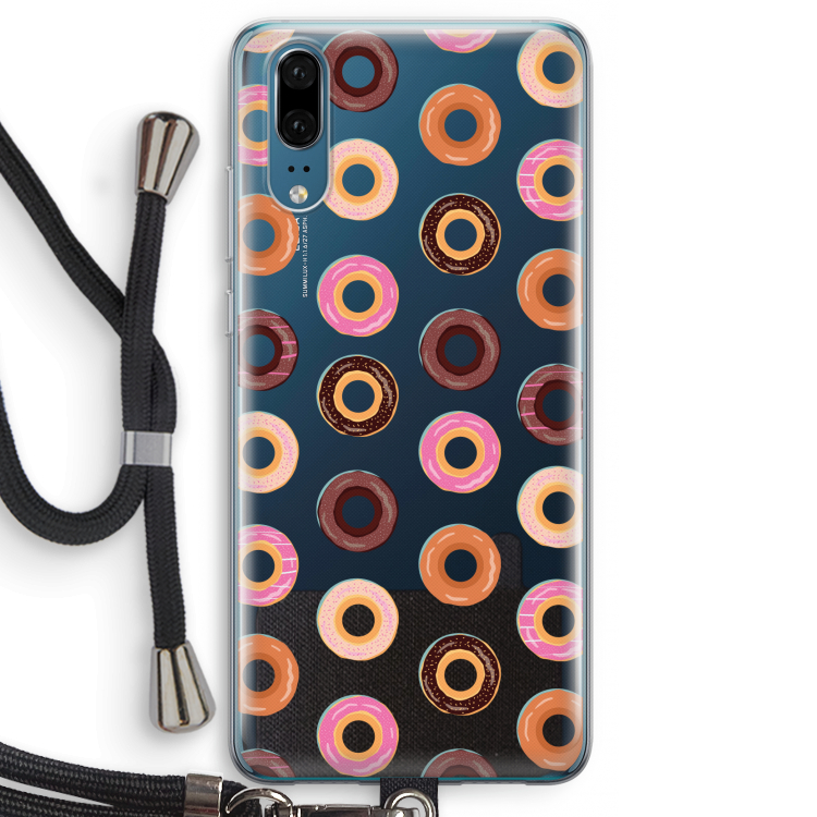 Donuts: Huawei P20 Transparant Hoesje met koord