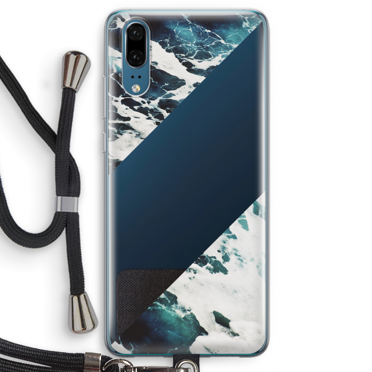 Golven: Huawei P20 Transparant Hoesje met koord