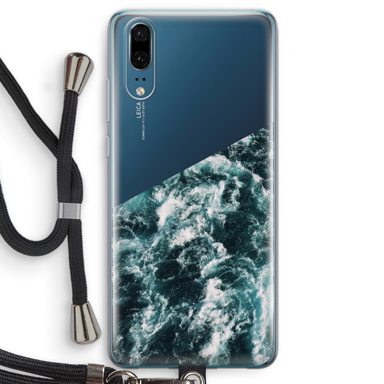 Zee golf: Huawei P20 Transparant Hoesje met koord
