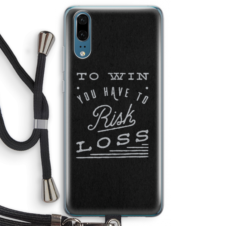 Risk loss: Huawei P20 Transparant Hoesje met koord
