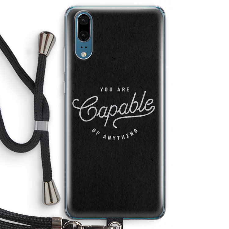Capable: Huawei P20 Transparant Hoesje met koord
