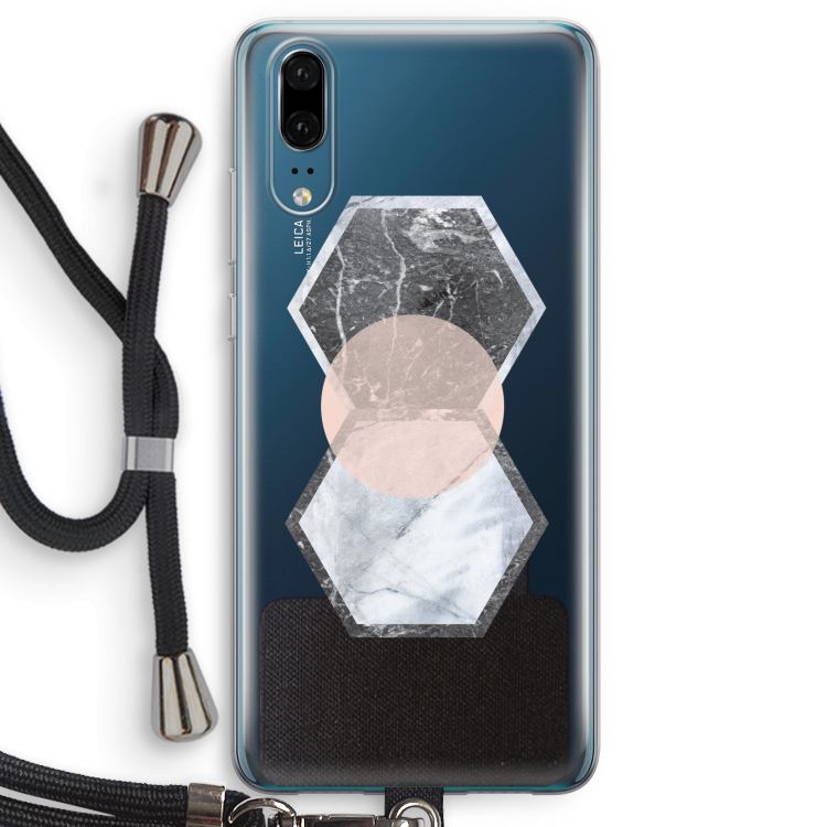 Creatieve toets: Huawei P20 Transparant Hoesje met koord