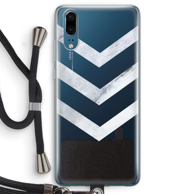 Marmeren pijlen: Huawei P20 Transparant Hoesje met koord