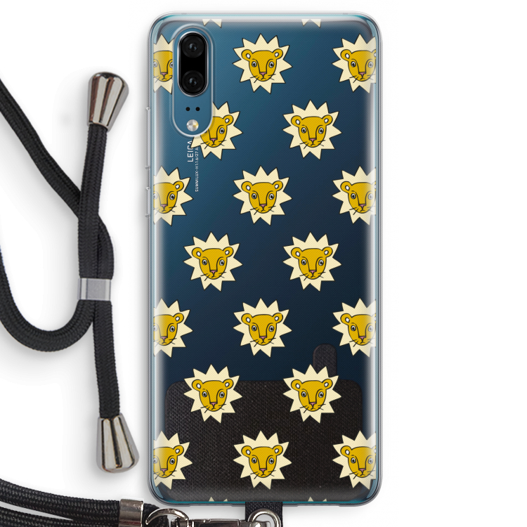 Leeuwenkoppen: Huawei P20 Transparant Hoesje met koord