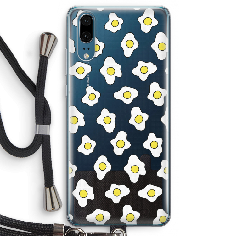 Spiegeleitjes: Huawei P20 Transparant Hoesje met koord