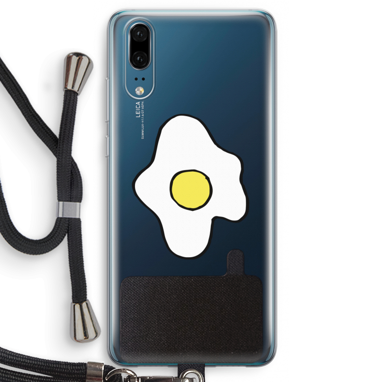 Spiegelei: Huawei P20 Transparant Hoesje met koord