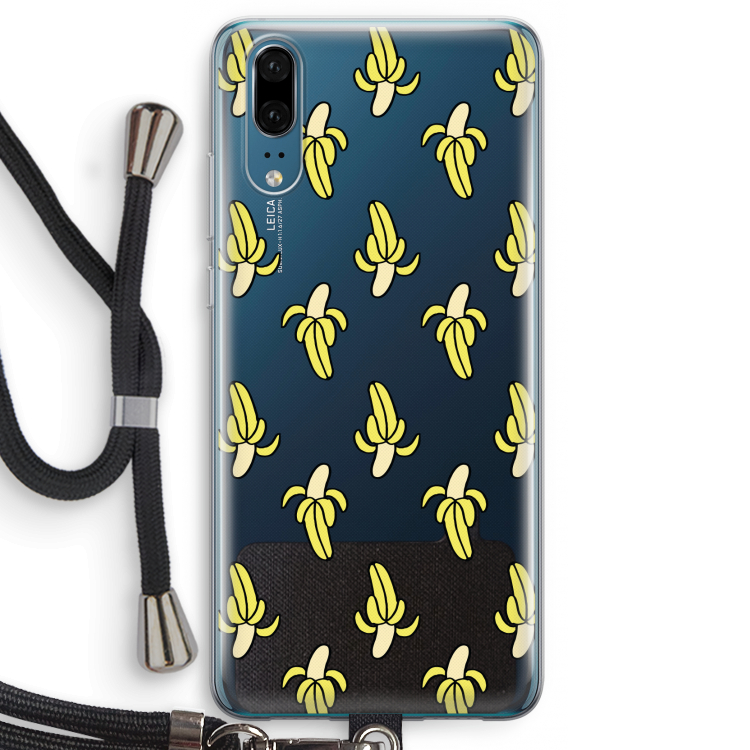 Bananas: Huawei P20 Transparant Hoesje met koord