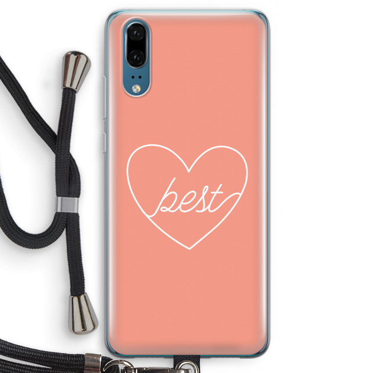 Best heart: Huawei P20 Transparant Hoesje met koord