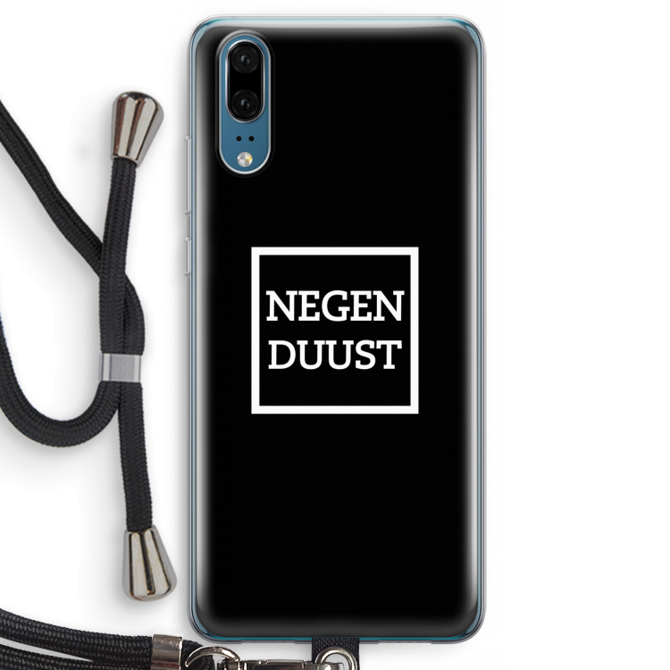 Negenduust black: Huawei P20 Transparant Hoesje met koord