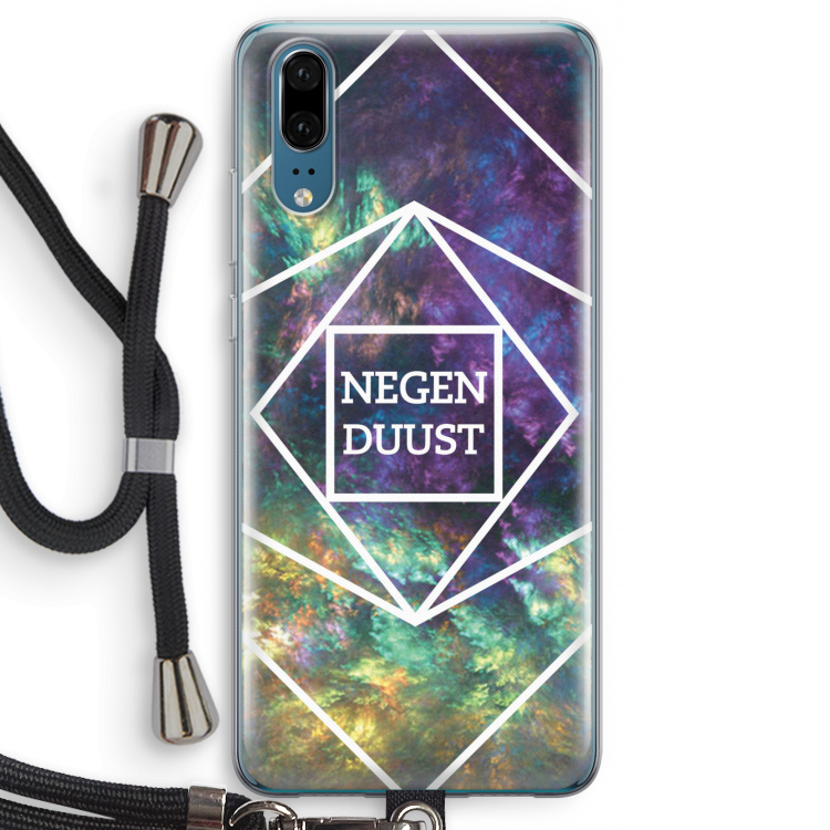 Negenduust ruimte: Huawei P20 Transparant Hoesje met koord