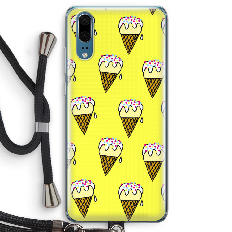 Isjes: Huawei P20 Transparant Hoesje met koord