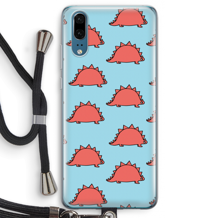 Dinosawrr: Huawei P20 Transparant Hoesje met koord