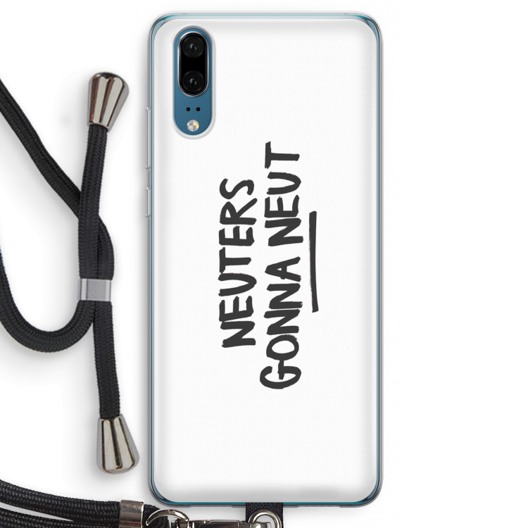Neuters: Huawei P20 Transparant Hoesje met koord