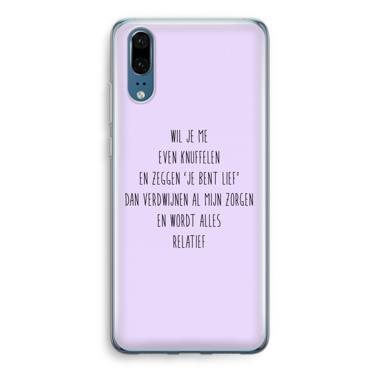 Relatief: Huawei P20 Transparant Hoesje