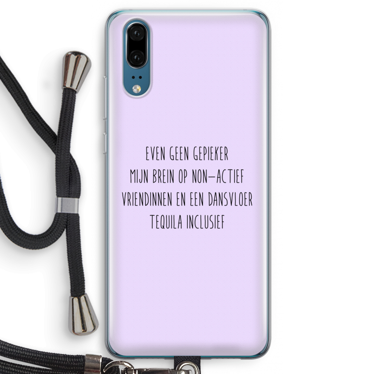 Tequila: Huawei P20 Transparant Hoesje met koord