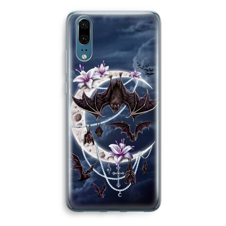 Vleermuizen Maan: Huawei P20 Transparant Hoesje