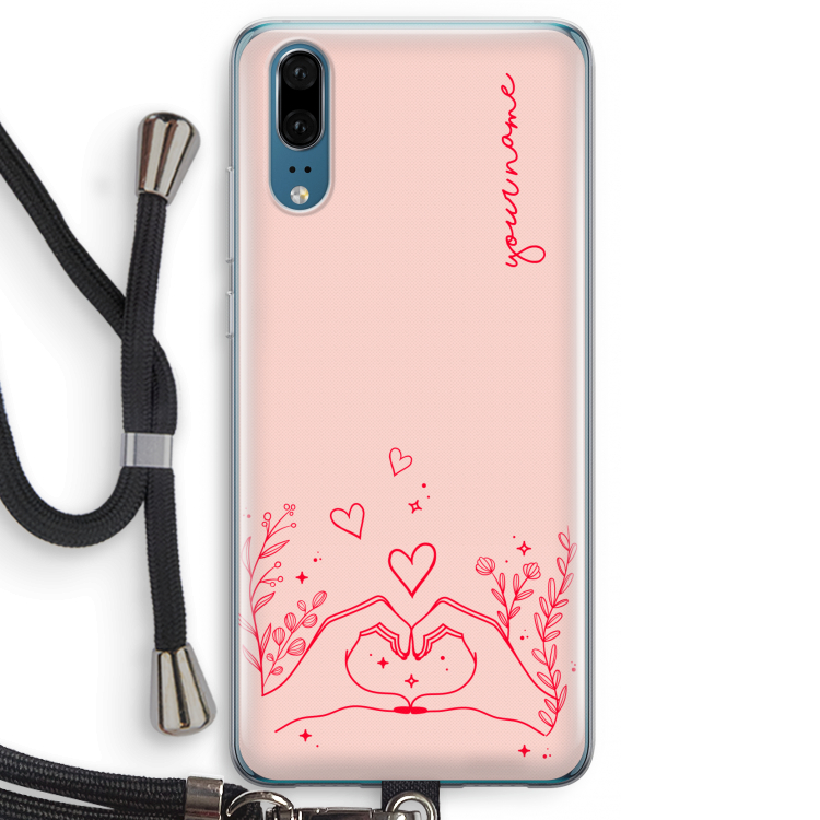 Love is in the air: Huawei P20 Transparant Hoesje met koord