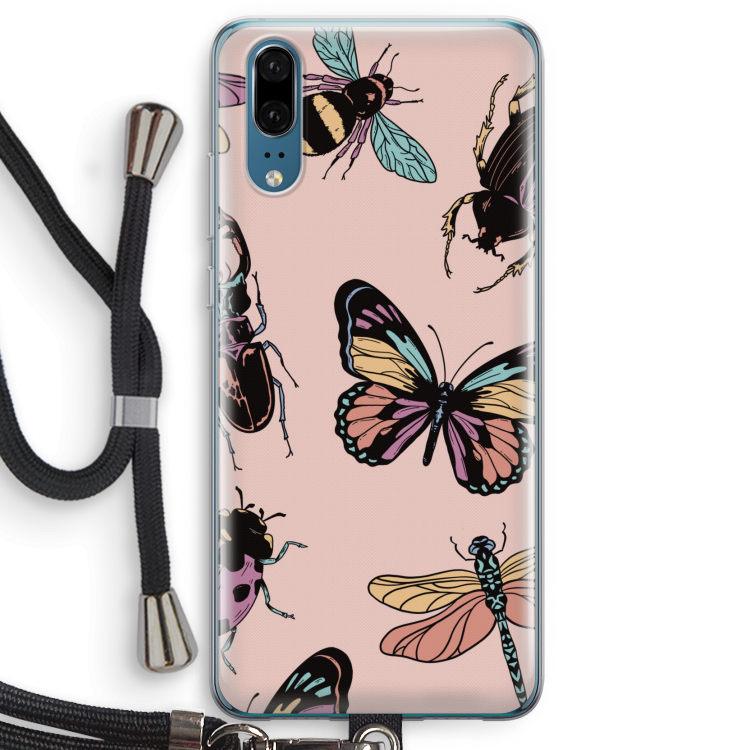 Tiny Bugs: Huawei P20 Transparant Hoesje met koord