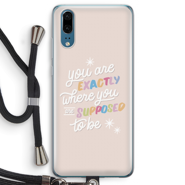 Right Place: Huawei P20 Transparant Hoesje met koord