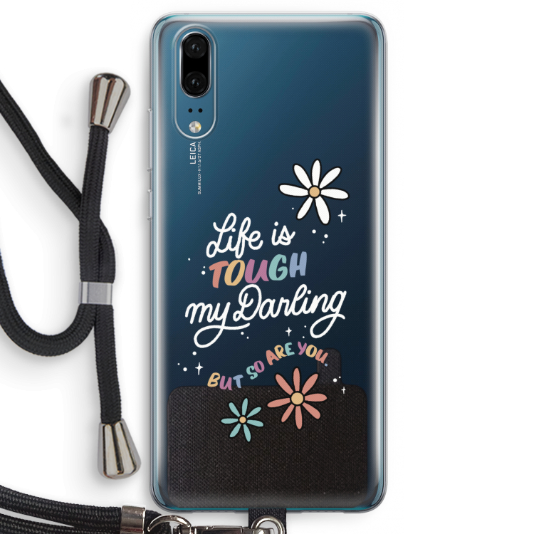 Tough Life: Huawei P20 Transparant Hoesje met koord