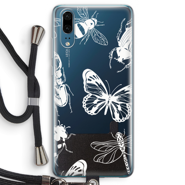 Tiny Bugs: Huawei P20 Transparant Hoesje met koord