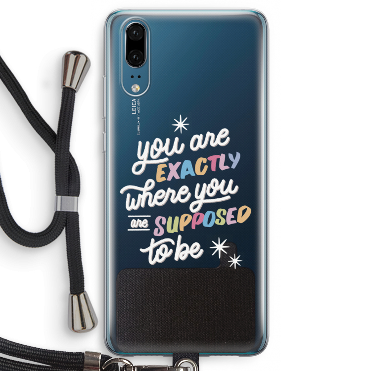Right Place: Huawei P20 Transparant Hoesje met koord