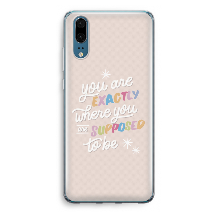 Right Place: Huawei P20 Transparant Hoesje