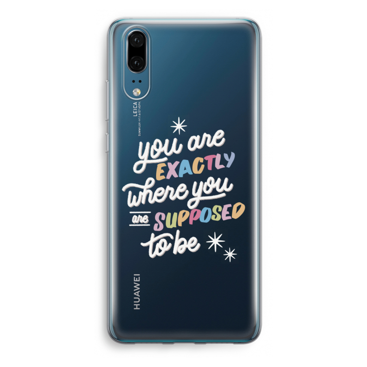 Right Place: Huawei P20 Transparant Hoesje