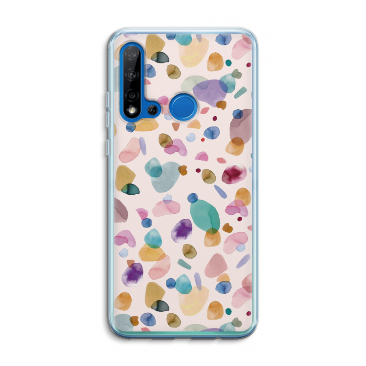 Terrazzo Memphis Pink: Huawei P20 Lite (2019) Transparant Hoesje