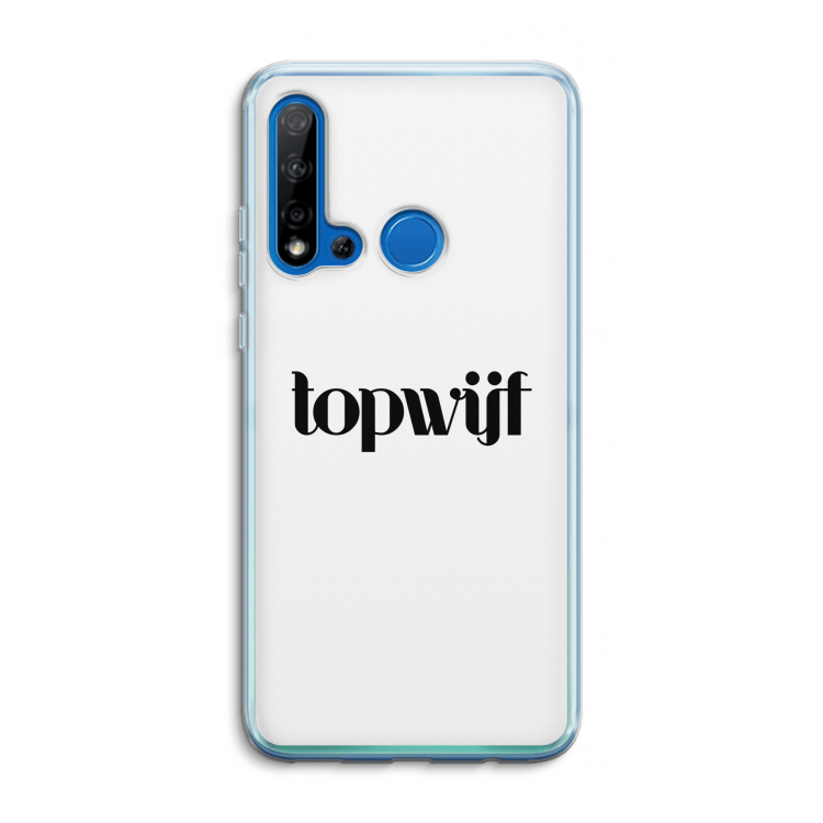 Topwijf Wit: Huawei P20 Lite (2019) Transparant Hoesje