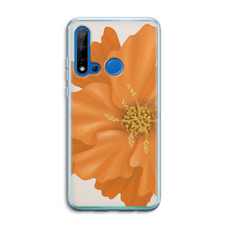 Orange Ellila flower: Huawei P20 Lite (2019) Transparant Hoesje