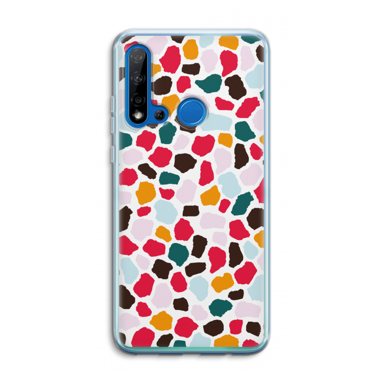 Colored Giraffe: Huawei P20 Lite (2019) Transparant Hoesje