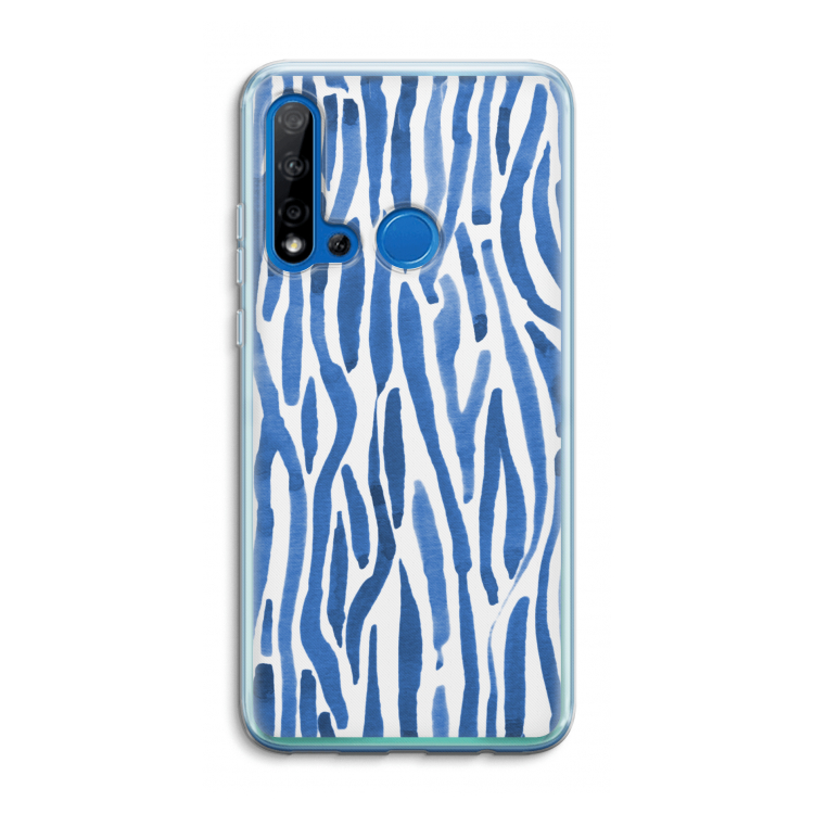 Blauwe nerven: Huawei P20 Lite (2019) Transparant Hoesje