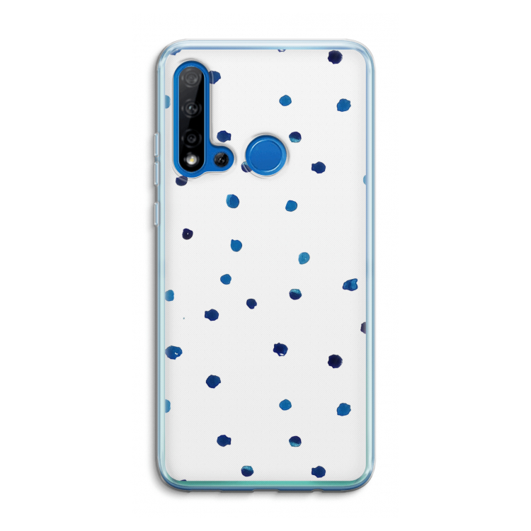 Blauwe stippen: Huawei P20 Lite (2019) Transparant Hoesje