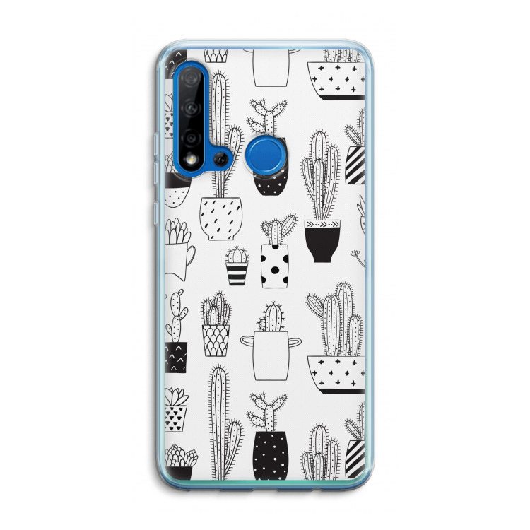 Cactusmotief: Huawei P20 Lite (2019) Transparant Hoesje