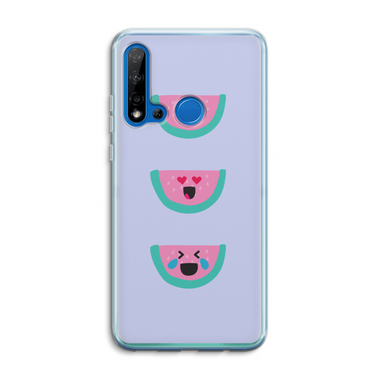 Smiley watermeloen: Huawei P20 Lite (2019) Transparant Hoesje