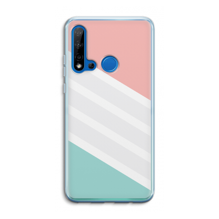 Strepen pastel: Huawei P20 Lite (2019) Transparant Hoesje