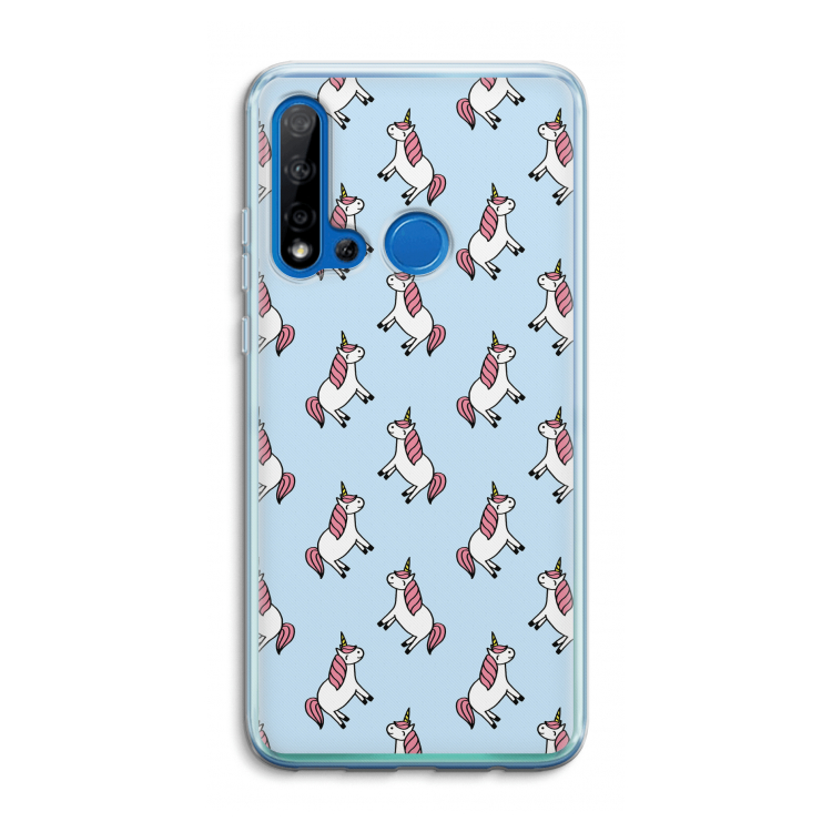 Eenhoorns overal: Huawei P20 Lite (2019) Transparant Hoesje