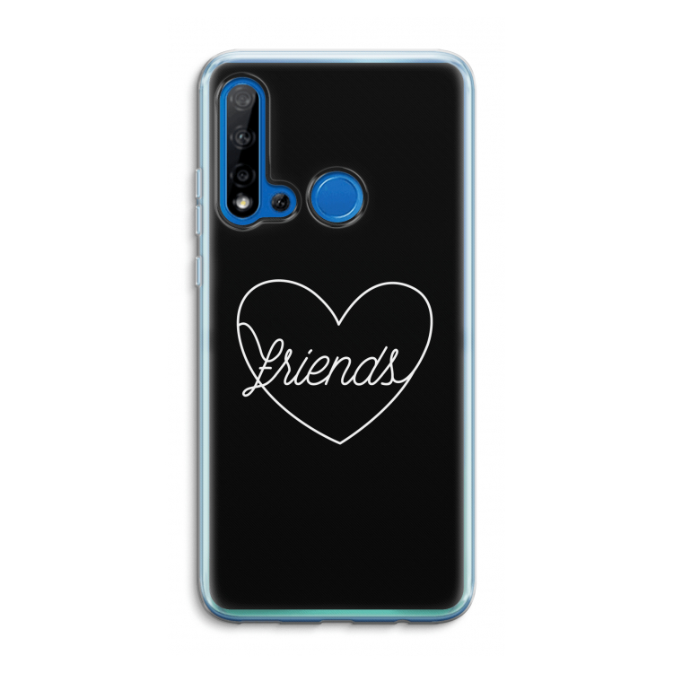 Friends heart black: Huawei P20 Lite (2019) Transparant Hoesje