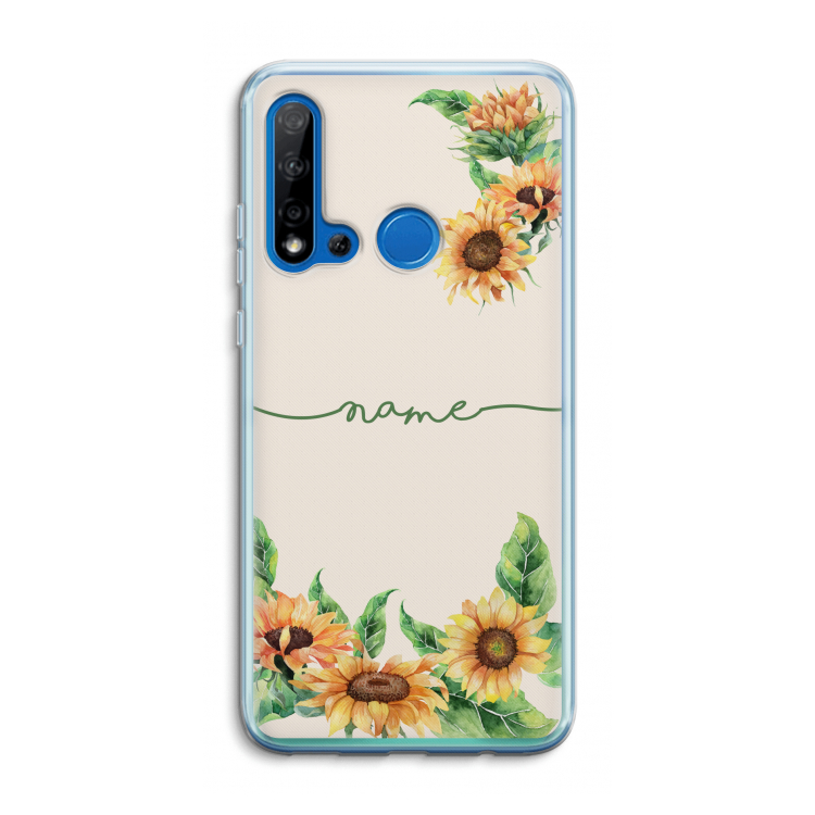 Zonnebloemen: Huawei P20 Lite (2019) Transparant Hoesje