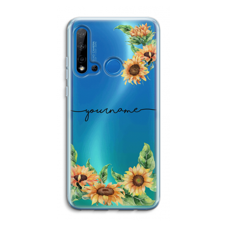Zonnebloemen: Huawei P20 Lite (2019) Transparant Hoesje