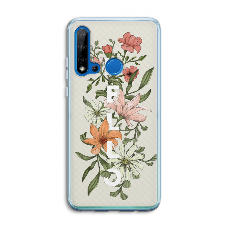 Hello bloemen: Huawei P20 Lite (2019) Transparant Hoesje