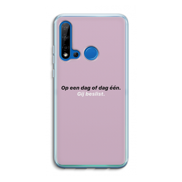gij beslist: Huawei P20 Lite (2019) Transparant Hoesje
